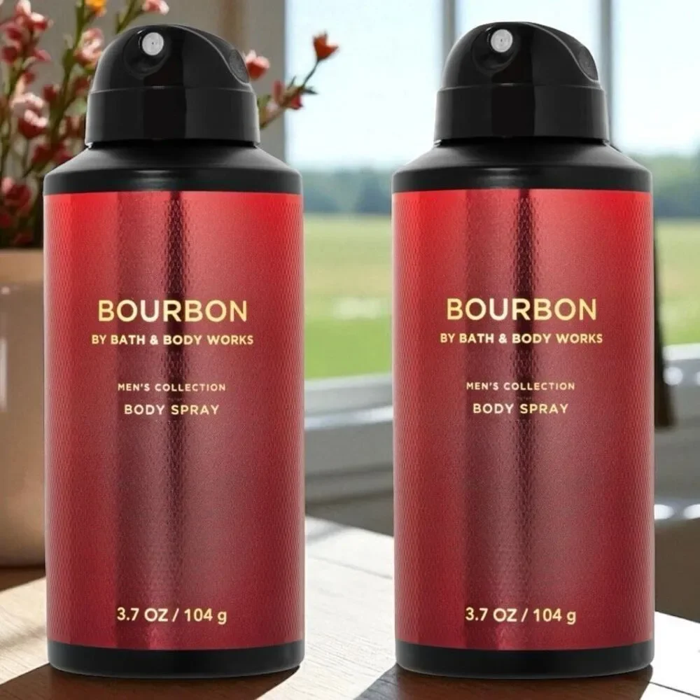 Bath & Body Works Lot of 2 Bourbon Men’s Collection Pepper Amber Oak Body Spray
